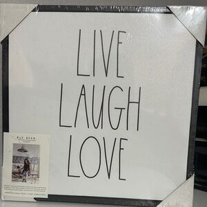 Rae Dunn Black and White Wall Art - Live Laugh Love Design